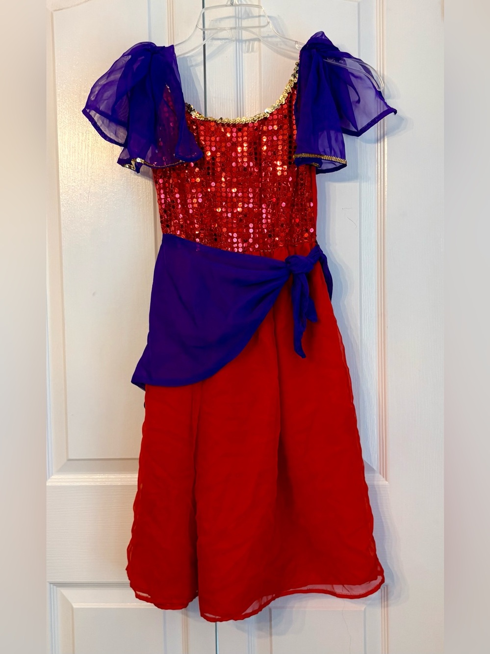 Disney Esmeralda Girls  Costume, red & purple, size 8/10